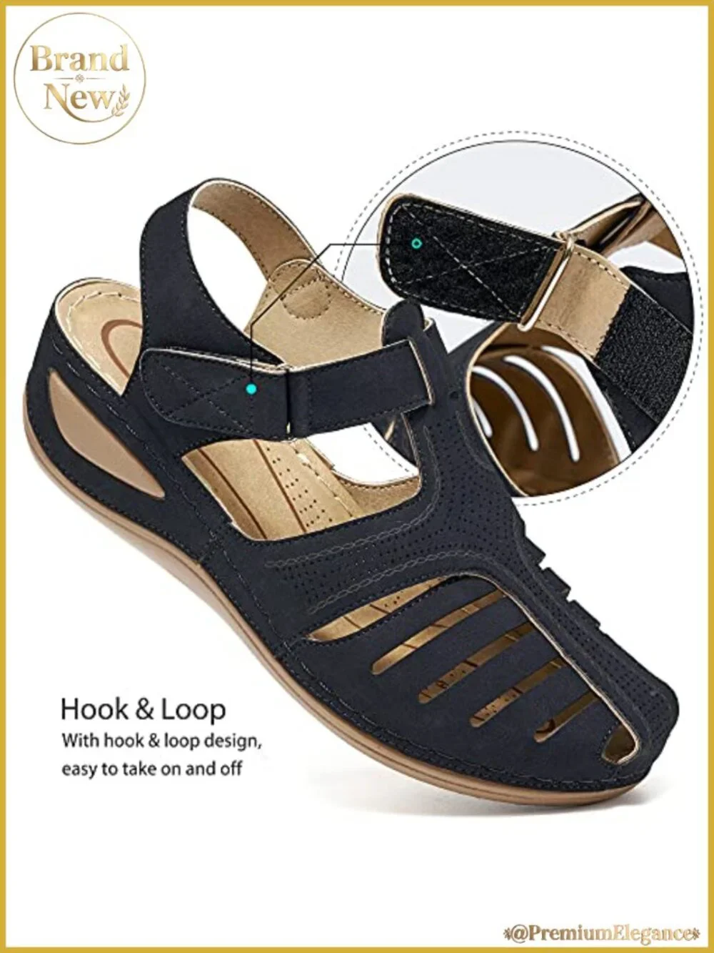 Women's Wedge Sandals Platform Closed Toe Ankle Strap Memory Foam Summer Shoes